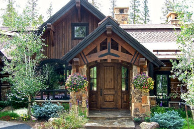 Inspiration for a country entryway in Denver.