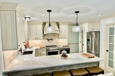 Example of a 1950s kitchen design in Other