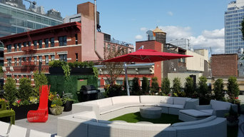 Manhattan, NYC Rooftop Garden Contemporary Roof Landscape Design by NY Plantings