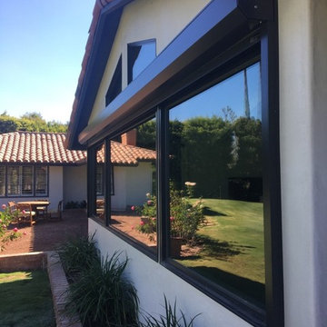 Exterior motorized shades