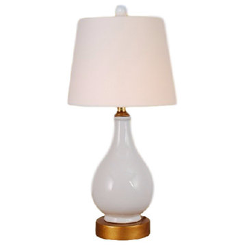 Bulb Porcelain Table Lamp, White