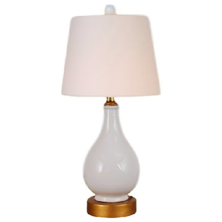 Bulb Porcelain Table Lamp, White