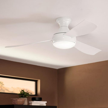 Ample 1 Light 54 in. Indoor Ceiling Fan, White