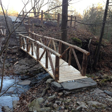 Rustic Wood Bridge & Steps