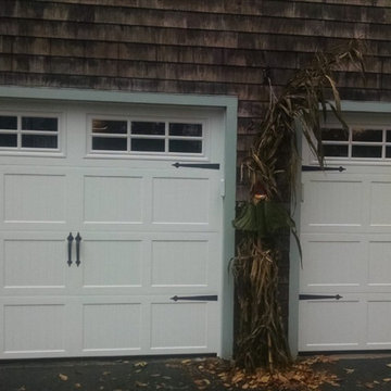 White Carriage House Garage Doors