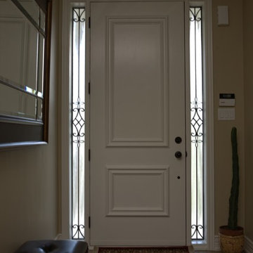 Classic style wrought iron door inserts
