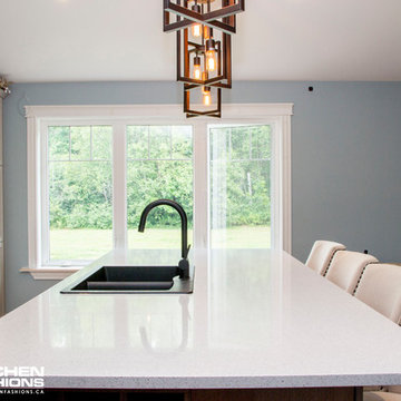 Calming Cream Kitchen with industrial touches