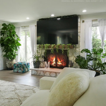 Modern Family Rooom with New Sliding Windows - Renewal by Andersen NJ / NYC