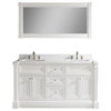 Art Bathe Avenue 63" Vanity Set With Solid Surface Quartz Top, White
