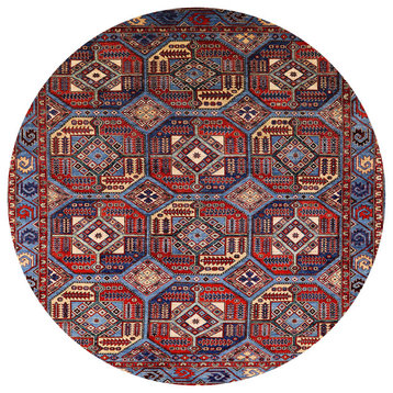Ahgly Company Indoor Round Mid-Century Modern Area Rugs, 3' Round