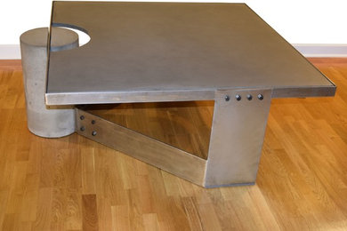 Concrete and Steel Coffee Table