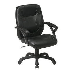 Deluxe High Back Faux Leather Office Chair - Office Chairs