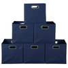 Niche Cubo Set of 6 Foldable Fabric Storage Bins- Blue