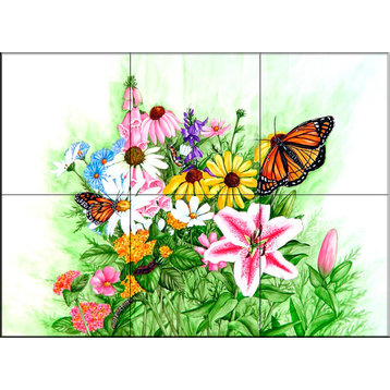Tile Mural, Butterfly Meadow by Joan Heflin Rankin