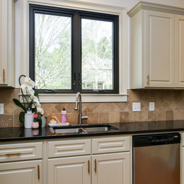 Pretty Kitchen with New Black Windows - Renewal by Andersen Georgia