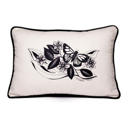 Butterfly in the Flowers DIG20 - Turnbull Custom Art Decorative Pillows - Products