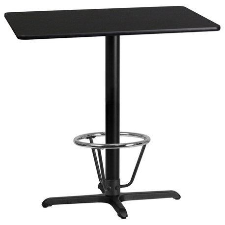 24"x42" Back Laminate Table, X-Base