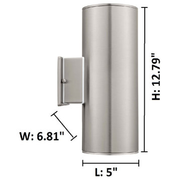 Eglo 90121A Ascoli 2 Light 13" Tall Outdoor Wall Sconce - Stainless Steel