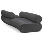 Meridian Furniture - Bale Cream Chenille Fabric Modular Sofa, Gray, 2-Piece, S-Shaped - Experience the perfect fusion of style and coziness with this Bale grey Chenille fabric modular sofa, a standout piece from the Bale collection. A seamless combination of form and function, this sofa offers an inviting place to relax and curl up with a good book. Its luscious soft grey chenille upholstery exudes sophistication and provides unrivaled comfort. The sofa's upholstery has a cross-hatched design for a unique texture, adding to its aesthetic beauty in the living room, study, or lounge.