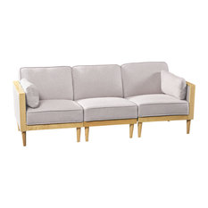 24 Inches Deep Sectional Sofas Houzz Gdfstudio Tegan 3 Piece Sectional Sofa Set Light Gray Natural Sofas