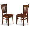 East West Furniture Lynfield 7-piece Wood Dining Table and Chair Set in Espresso