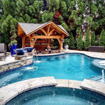 Atlanta Modern Free Form Swim up bar