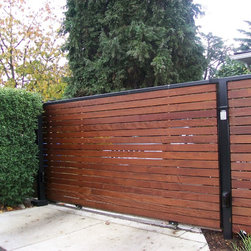 Wood Slide Gate and Matching Pedestrian Gate - Products