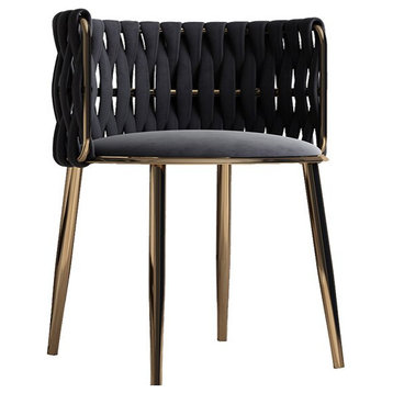 Light Luxury Nordic Single Sofa Chair, Black