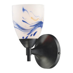 Elk Lighting - Elk Lighting Celina Dark Rust & Mountain Glass Wall Sconce - Wall Sconces