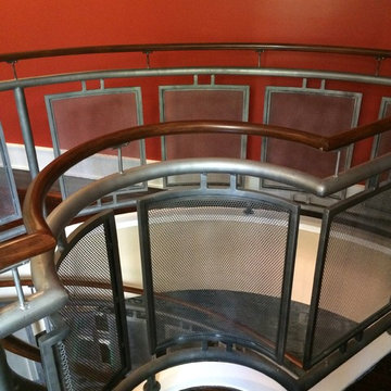 Perforated steel railing