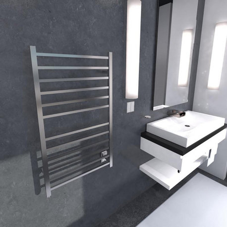 Amba RWHL-CP Radiant Large Hardwired Towel Warmer with 12 Curved Bars, Polished