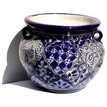 Blue Talavera Ceramic Pot