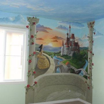 Beauty and The Beast Nursery Mural