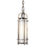 Hudson Valley Lighting - Portland 1-Light Pendant, Polished Nickel, 16" - We've adapted the classic coach lamp to create our Portland collection. Opal glass evenly diffuses glowing white light from within the lamps' clean-lined, cylindrical cages. Hook-and-eye hangers provide the authentic details that make our fixtures standout. Portland adds a hint of rustic charm to a style that carries contemporary allure.