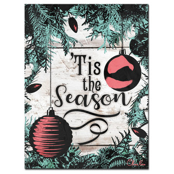 Ready2HangArt 'Christmas Tis the Season' Textual Canvas Wall Art, 30"x40"