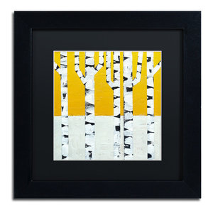 Michelle Calkins Seasonal Birches Fall Matted Framed Art Traditional Prints And Posters By Trademark Global
