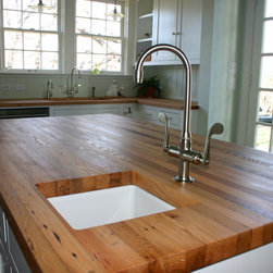 DeVos Custom Woodworking - Reclaimed White Oak Wood Tops - Kitchen Islands And Kitchen Carts