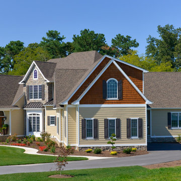 Exterior elevation with rear entry garage