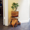 Outdoor/Indoor Wood Stump Mushroom Stool