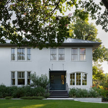 Front doors; gas lamps; entry