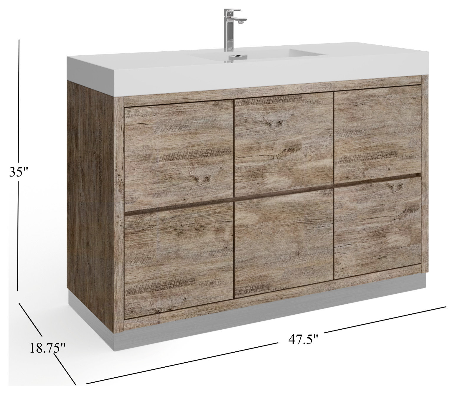 Bliss Bath Vanity, 48" - Contemporary - Bathroom Vanities And Sink ...
