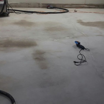 Oil, Cracks, Uneven Floor, Cold Weather, Unhappy Client