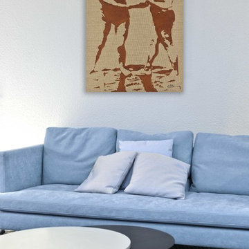 "Portrait de famille" - votre photo de famille sur... toile de lin