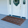 Scrollwork 18"x 48" 100% Rubber Beautifully Hand Finished Elegant Large Doormat,