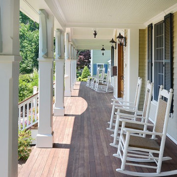 New home with wrap around porch.