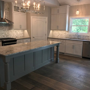 Koch Cabinets Prairie Painted White Maple MSI Fossil Grey Cambria Summerhill
