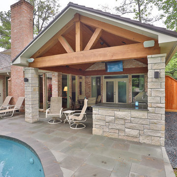Bunker Hill Patio Cover and Decking around pool