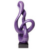 Abstract Resin Handmade Sculpture, Violet, Small