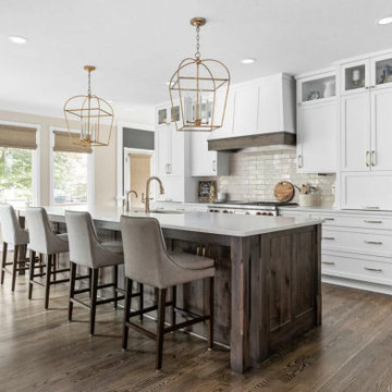 Transitional style kitchen cabinets