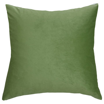 Dann Foley Square Velvet Cushion Chartreuse Green Upholstery